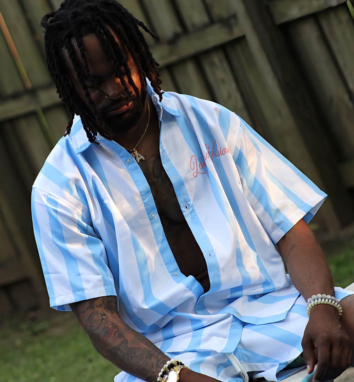 LV Havana Nights Striped Shorts